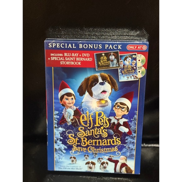 Other - Elf Pets Santa's St Bernards Save Christmas Blu Ray DVD Special Storybook